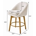thumbnail image 5 of Better Homes & Gardens Mira Swivel Counter Stool, Cream & Light Honey, Set of 2, 5 of 6