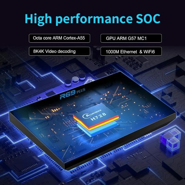 2025 Android TV Box, Android 14.0 TV Box Octa-core Cortex A55N CPU