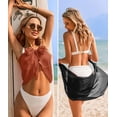 thumbnail image 4 of Ekouaer 2 Pieces Women Beach Sarongs Sheer Cover Ups Chiffon Bikini Wrap Skirt for Swimwear, 4 of 7