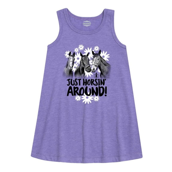 International Harvester - Just Horsin Around - Youth Girls A-line Dress