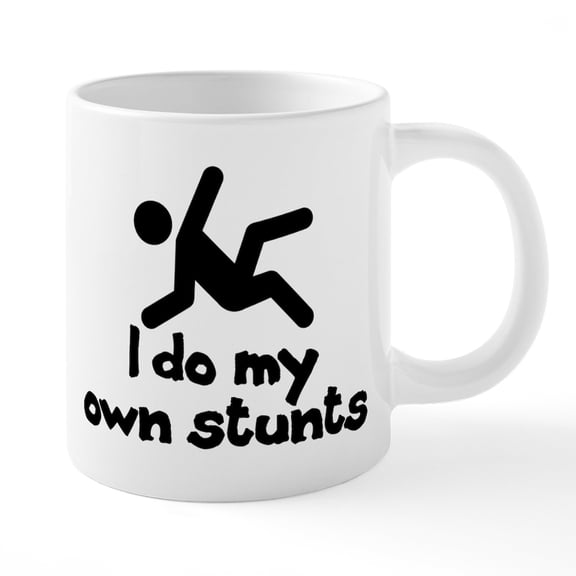 CafePress - I Do My Own Stunts Mugs - 20 Oz White Ceramic Mega Mug