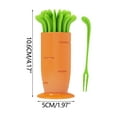 thumbnail image 3 of Nkmbld Items! 30 Pcs Carrot Fruit Fork Set Disposable Fruit Stick Plastic Two Tooth Fruit Dessert Sum Fork, 3 of 9