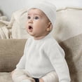 thumbnail image 6 of Baby Sweater Personalized Embroidery Knitwear Children's Casual Autumn Winter Warm Sweater Kids’ Comfortable Long Sleeve Pullover Clothes White, 6 of 7