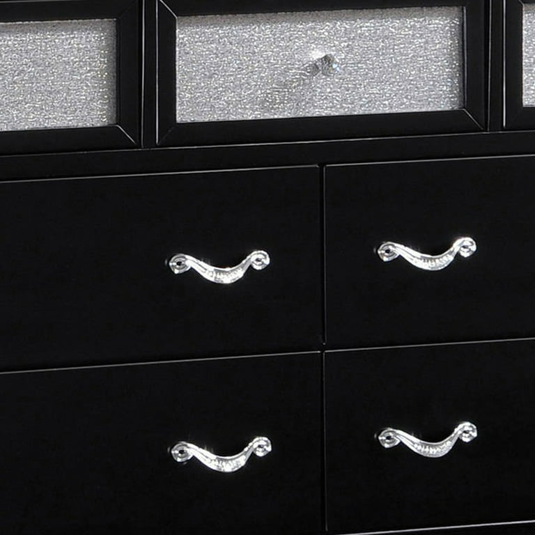 black acrylic dresser Alzire Black Dresser