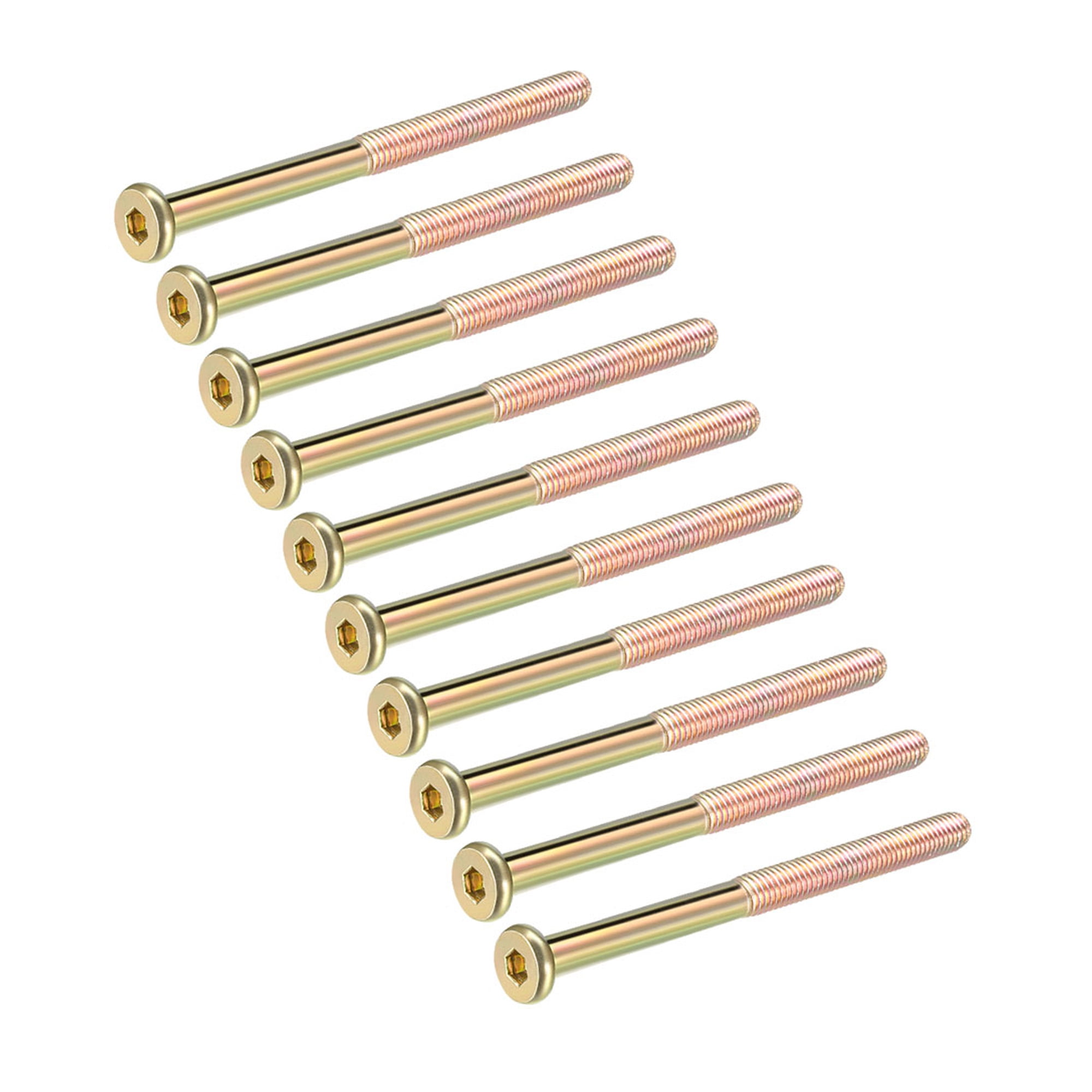 M8x100mm Furniture Screw Hex Socket Machine Screws Zinc Plated