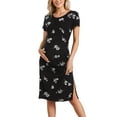 thumbnail image 2 of Women's Maternity Dress Short Sleeve Split Pregnancy Dresses Maternity Clothes, 2 of 5