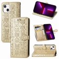 thumbnail image 1 of Funda Cartera FOXDOCK para iPhone 13 Mini , Flip PU con Relieve de Gatos y Perros, Tarjetero y Soporte, 1 of 6