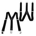 thumbnail image 4 of Mens Suspenders Strong Fixability Adjustable Beautiful Practical Fashionable Metal Clip Wide Suspenders for Formal PartyBlack, 4 of 5