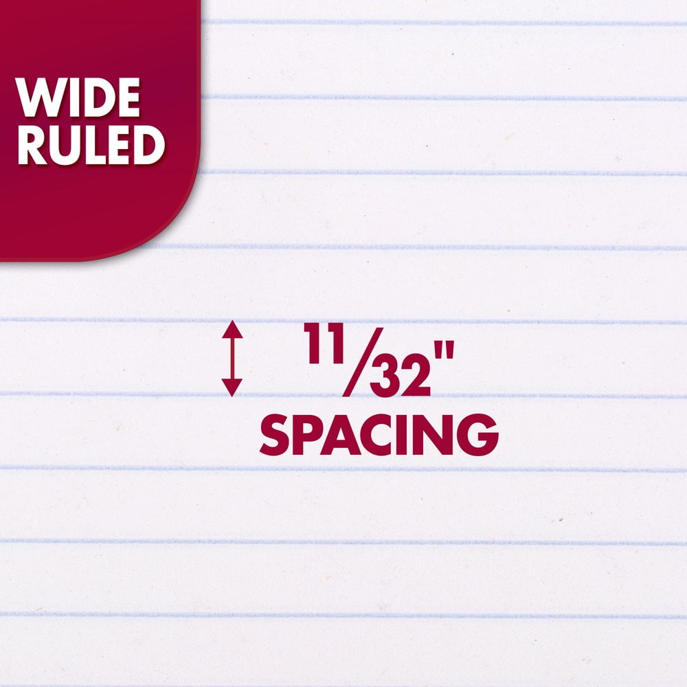 Mead Spiral Notebook, 3 Subject, Wide Ruled, 8 1/2" x 11", Blue (930032FD-WMT)