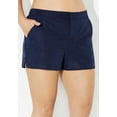 thumbnail image 4 of Swimsuits For All Women's Plus Size Flared Tankini Set With Cargo Short 24 Ode To Denim, Navy, 4 of 6