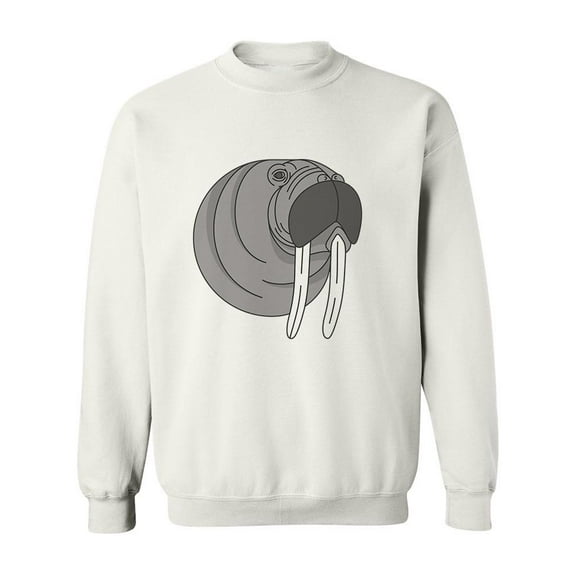 Black And White Walrus Design Sweatshirt Men -Image by Shutterstock, Male 3X-Large