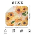 thumbnail image 4 of Floral Sunflower Pattern Dish Drying Mat, 16x18 Inch Microfiber Pad for Sink or Counter, Absorbent and Foldable Design, 4 of 7