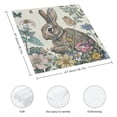 thumbnail image 3 of WYYP Rabbit Flowers Butterfly Cloth Napkins Polyester for Farmhouse Party Dining Table Decor Home Decor 6 PCS, 3 of 7