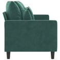 thumbnail image 2 of vidaXL Sofa 3 Places Vert Foncé 180 cm Velours, 2 of 5