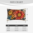 thumbnail image 4 of Lsque Colorful Vintage Floral Pattern Pattern Pillow Case – Soft & Cozy Throw Pillow Cover, Hypoallergenic Cushion Case for Sleeping Women with Envelope Closure-16"x24", 4 of 6