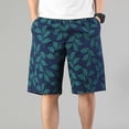 thumbnail image 5 of FRSASU Mens Casual Printed Shorts Golf Hiking Drawstring Elastic Waist Summer Beach Shorts with Pockets Black, 5 of 6