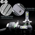 thumbnail image 6 of Xotic Tech Cree LED Headlight Kit H8 H9 H11 COB LED 6000LM 6000K White for High Low Beam Fog Bulb Lamps HID, 6 of 9