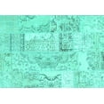 thumbnail image 1 of Ahgly Company Indoor Rectangle Patchwork Turquoise Blue Transitional Area Rugs, 3' x 5', 1 of 4