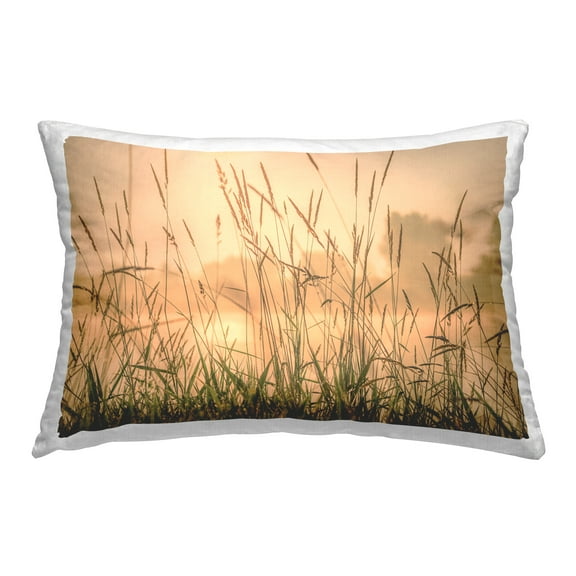 Stupell Industries Grassy Country Reeds Decorative Printed Throw Pillow Design by Marty Hulsebos.