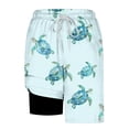thumbnail image 3 of Mens Casual Shorts Hawaiian Style Beach Printed with Pockets and Inner Lining, Mens Drawstring Shorts for Home and Daily Wear, 3 of 8