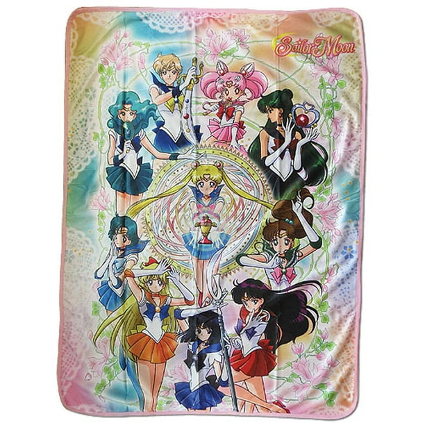 sailor moon s sailor moon group sublimation throw blanket Walmart