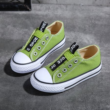

Girls Boys Slip On Canvas Shoes Soft Sole Anti Slip Lightweight Breathable Sneakers Christmas
