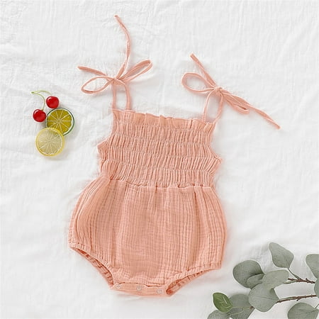

Vedolay Summer Jumpsuit For Girl Girls Solid Casual Loose Rompers Short Sleeve Lapel Half Zip up Long Pants Jumpsuits with Side Pockets Pink 12-18 Months