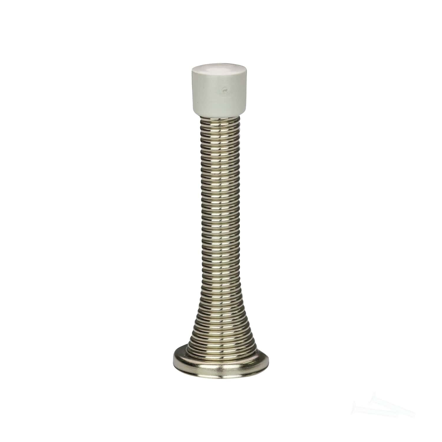 Rok Hardware 3" Flexi Spring Heavy Duty Door Stop, Brushed Nickel