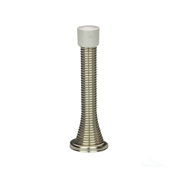 Rok Hardware 3" Flexi Spring Heavy Duty Door Stop, Brushed Nickel