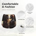 thumbnail image 4 of KLL Romantic Flower Lion Couple Pattern Shorts Women,Athletic Shorts High Waisted Running Shorts Pocket Sporty Short Gym Elastic Workout Shorts-Large, 4 of 7