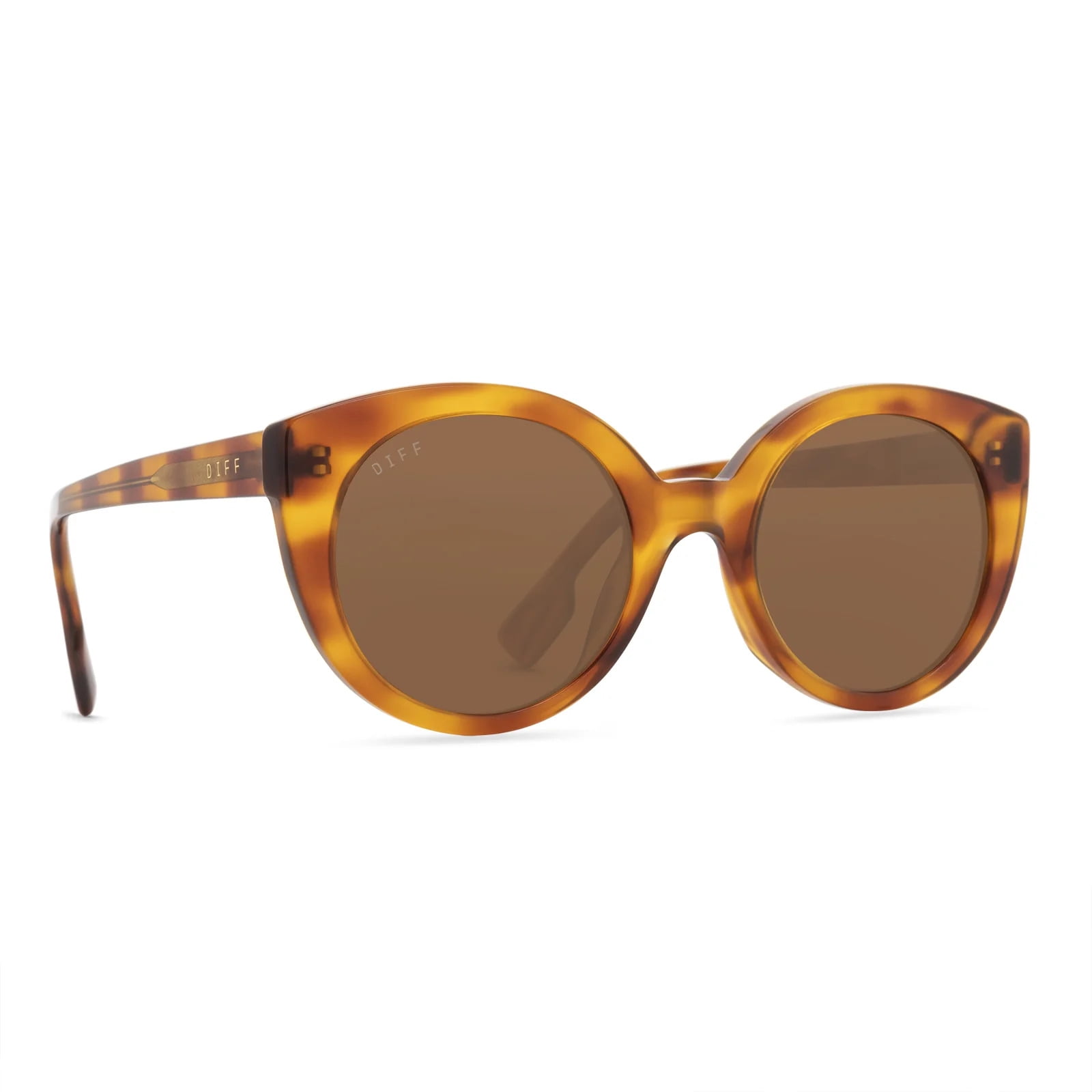 DIFF Emmy Oversized Sunglasses for Women UV400 Protection Andes Tortoise + Brown Polarized