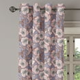 thumbnail image 2 of Ambesonne Vintage Grommet Curtain, Poppy Buds Garden Art, 50" x 96", Mauve Blush, 2 of 6