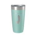 thumbnail image 1 of Chewalla Lake Map Tumbler Travel Mug Insulated Laser Engraved Coffee Cup Mississippi 20 oz Teal, 1 of 1
