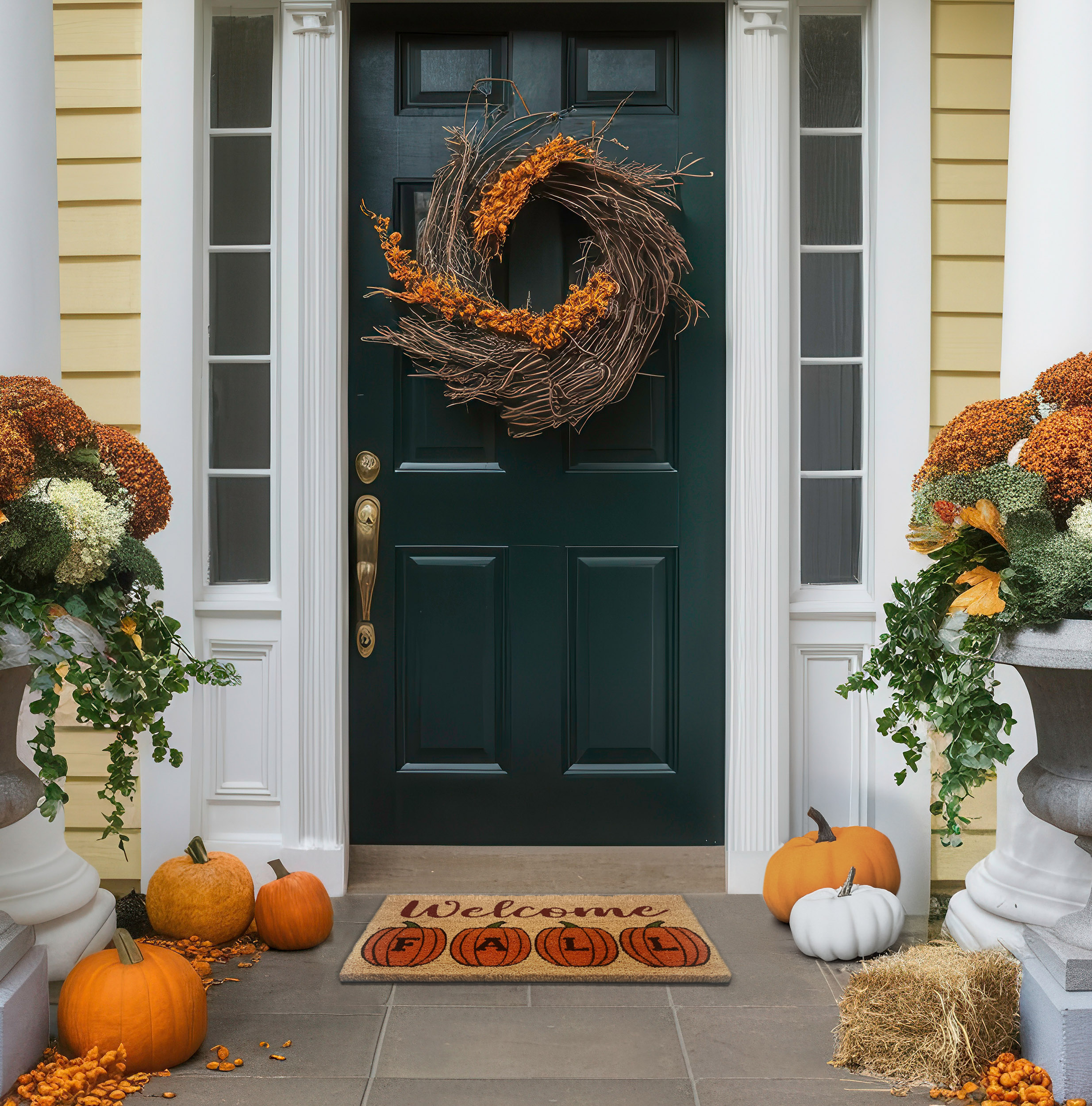 Achim Printed Coir Mat 18" x 30", Welcome Pumpkins