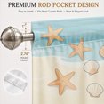 thumbnail image 4 of Rdsfhsp Beach Sand Seashells & Starfish Window Valance Coastal Nautical Short Curtain Rod Pocket Bathroom, 4 of 5