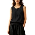 thumbnail image 2 of NTACZA Tank Tops Casual Round Neck Cotton Sleeveless Women Tops, 2 of 6