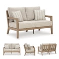 thumbnail image 5 of Signature Design by Ashley Hallow Creek Driftwood Outdoor Loveseat with Cushion, 5 of 12