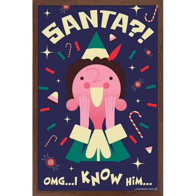 Elf - I Know Him Wall Poster, 14.725" x 22.375" Framed
