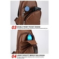 thumbnail image 6 of TNDBKQWR One Strap Backpack Mens Crossbody Shoulder Bag Leather Chest Bag Sling Backpack Gifts Under 20 for Outdoors Hiking Travel Daily, Brown, 6 of 9