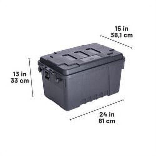 Plano Sportsman Trunk, Black, Small, 56-Quart Lockable Storage Box