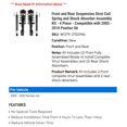thumbnail image 2 of Front and Rear Suspension Strut Coil Spring and Shock Absorber Assembly Kit - 4 Piece - Compatible with 2005 - 2010 Pontiac G6 2006 2007 2008 2009, 2 of 2