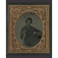 thumbnail image 1 of Print: Unidentified Soldier In Confederate Uniform And Snake Belt Buckle, 1 of 1