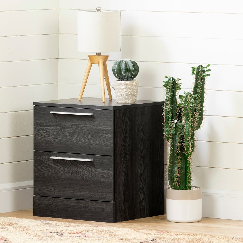 South Shore Step One Essential 2Drawer Nightstand , Gray Oak Walmart