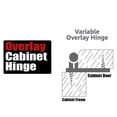 thumbnail image 2 of 4pcs 1/2inch Stacking Cabinet Door Hinge Cabinet Hinge Overlay Cabinet Door Hinge Flush Cabinet Hinge Black for Door Cabinet Home, 2 of 9