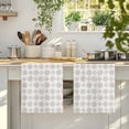thumbnail image 4 of Vintage Bohemia Kitchen Towels Set of 2, Gray Flowers Boho Pattern Cream Absorbent Dish Towels for Kitchen, Microfiber Hand Towel, Quick Drying Tea Towel for Cleaning Decorative Dishcloths, 4 of 7