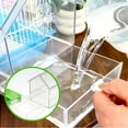 thumbnail image 6 of Pull-Out External Parrot Feeder, Hanging Transparent Bird Feeder House with Pull-Out Tray, Dual Food Slots, Easy Refill & Cleaning, Durable Outdoor Cage Attachment for Balcony Garden Fence(1pc Green), 6 of 10