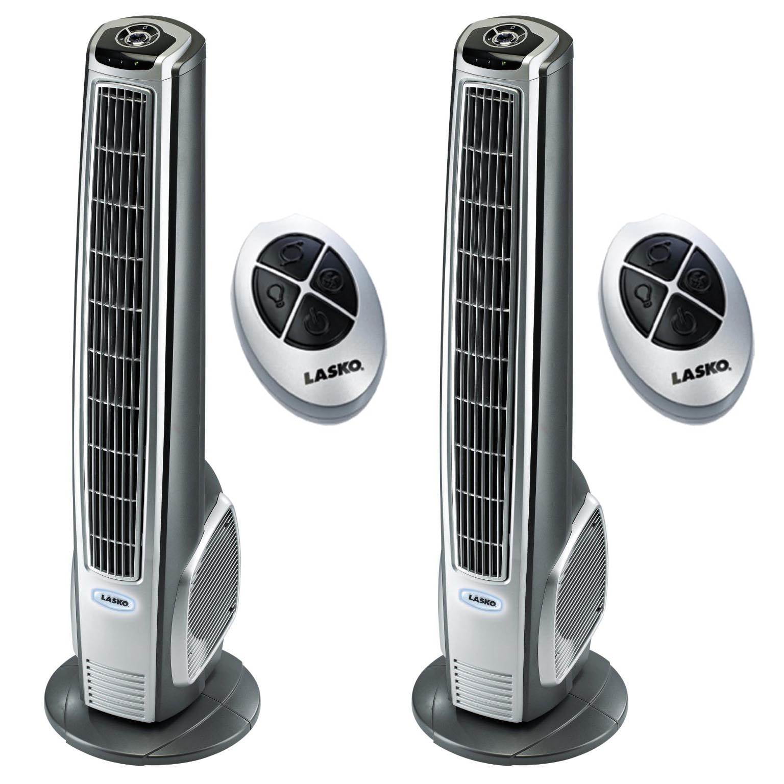 Lasko 40 Inch Widespread Oscillation Hybrid Tower Fan w/ Remote Control (2  Pack) - Walmart.com