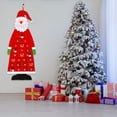 thumbnail image 3 of Bewildely Calendario de Adviento de Navidad de Papá Noel con 24 bolsillos, adorno para colgar en la pared, aperitivos, galletas, decoración para el Kits de decoración para fiestas Rojo Bewildely HA010056-01, 3 of 6