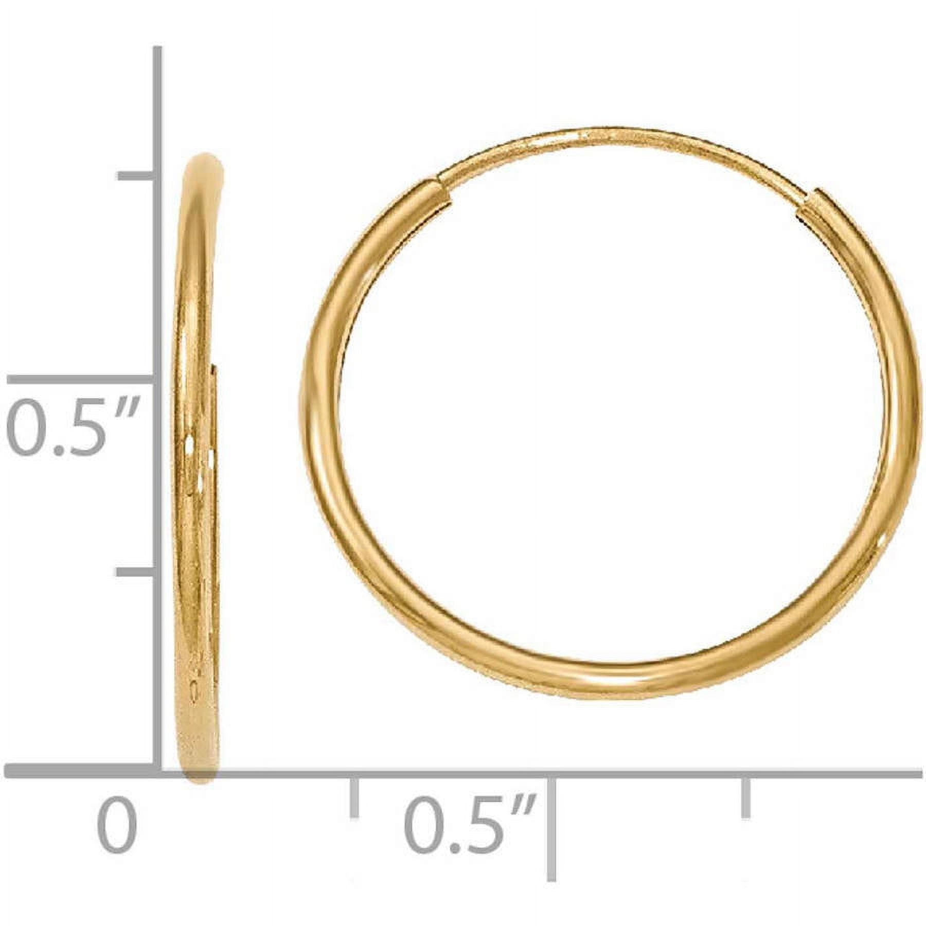 Primal Gold 10 Karat Yellow Gold Endless Tube Hoop Earrings