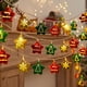 thumbnail image 2 of Fiudx Guirnalda de Luces Navideñas, 10 Luces Led En Forma de Bola, Funciona con Pilas, Iluminación Blanca Cálida, Decoración para Interiores y Exteriores, Decoración para Fiestas, 78,74 Pulgadas de L, 2 of 7